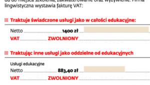 Rozliczenie szkół językowych